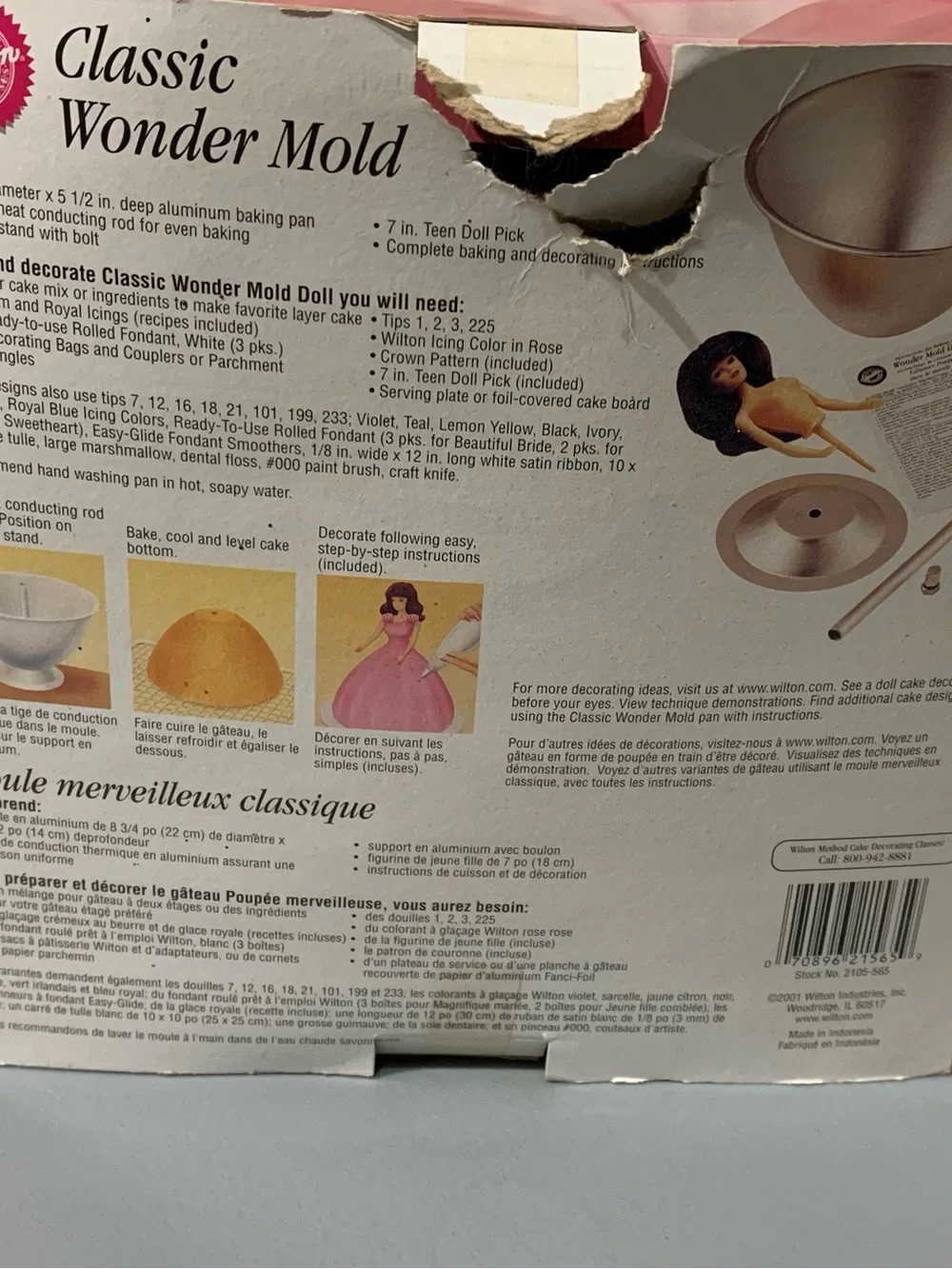 Wilton Pink Doll Dress Cake Mold Pan
